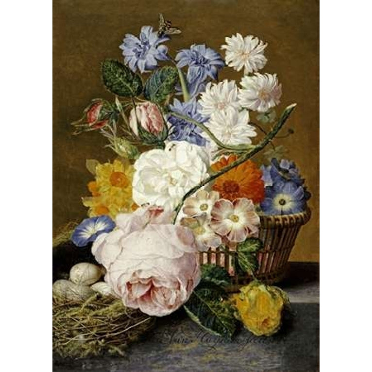 Roses Morning Glory Narcissi Poster Print by Jan Van Huysum-VARPDX266610 Image 2