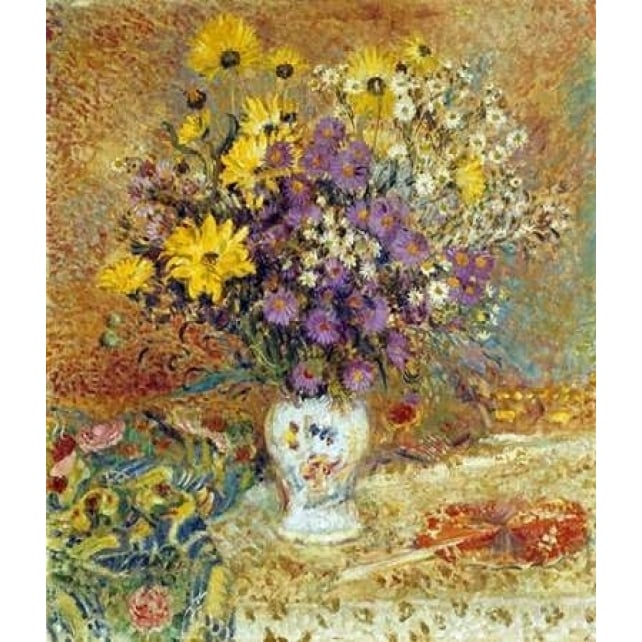 A Vase of Flowers Poster Print by Georges Lemmen-VARPDX266762 Image 2