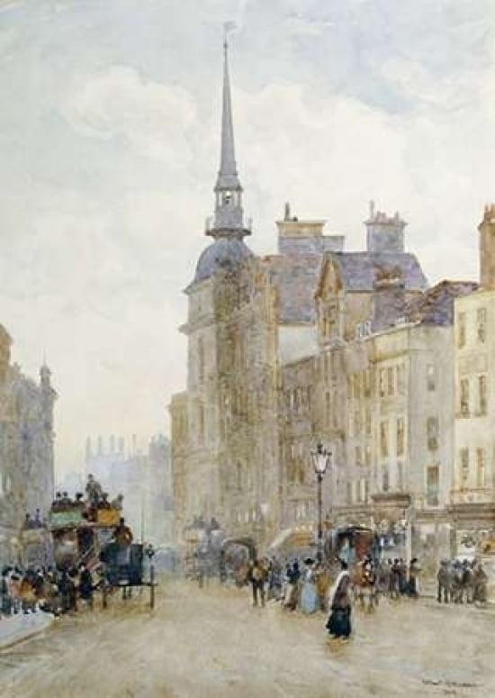 Looking Down Ludgate Hill Poster Print by Herbert Menzies Marshall-VARPDX266843 Image 1