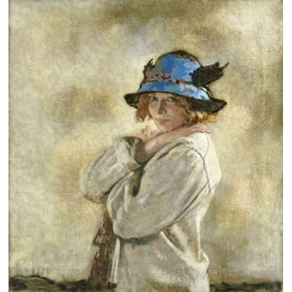 The Blue Hat Poster Print by Sir William Orpen-VARPDX266964 Image 2