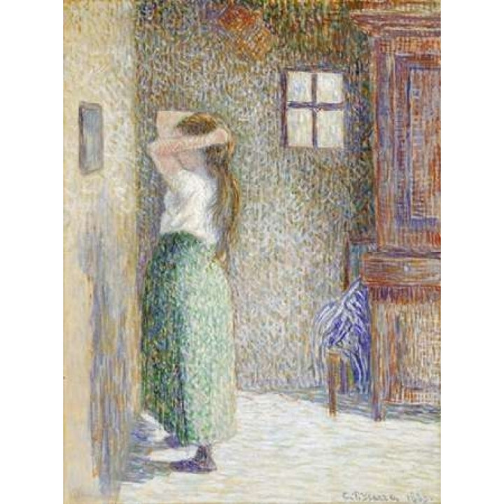 Country Girl at Her Toilet Poster Print by Camille Pissarro-VARPDX267025 Image 1