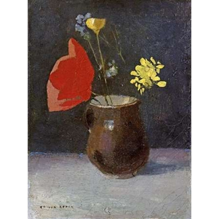 A Pitcher of Flowers Poster Print by Odilion Redon-VARPDX267081 Image 2