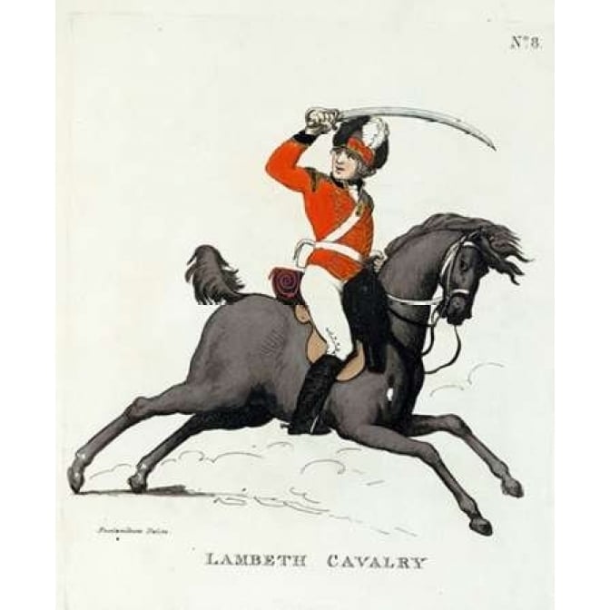 Lambeth Cavalry Poster Print by Thomas Rowlandson-VARPDX267205 Image 1