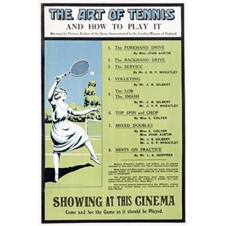 The Art of Tennis Poster Print by Unknown -VARPDX267456 Image 1