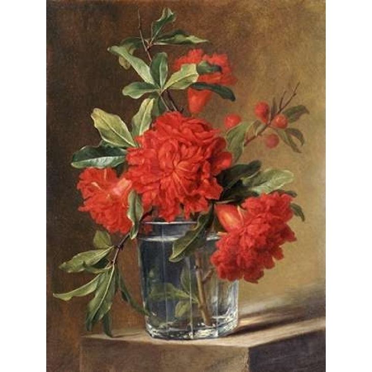 Red Carnations and a Sprig of Berries Poster Print by Gerard Van Spaendonck-VARPDX267511 Image 2