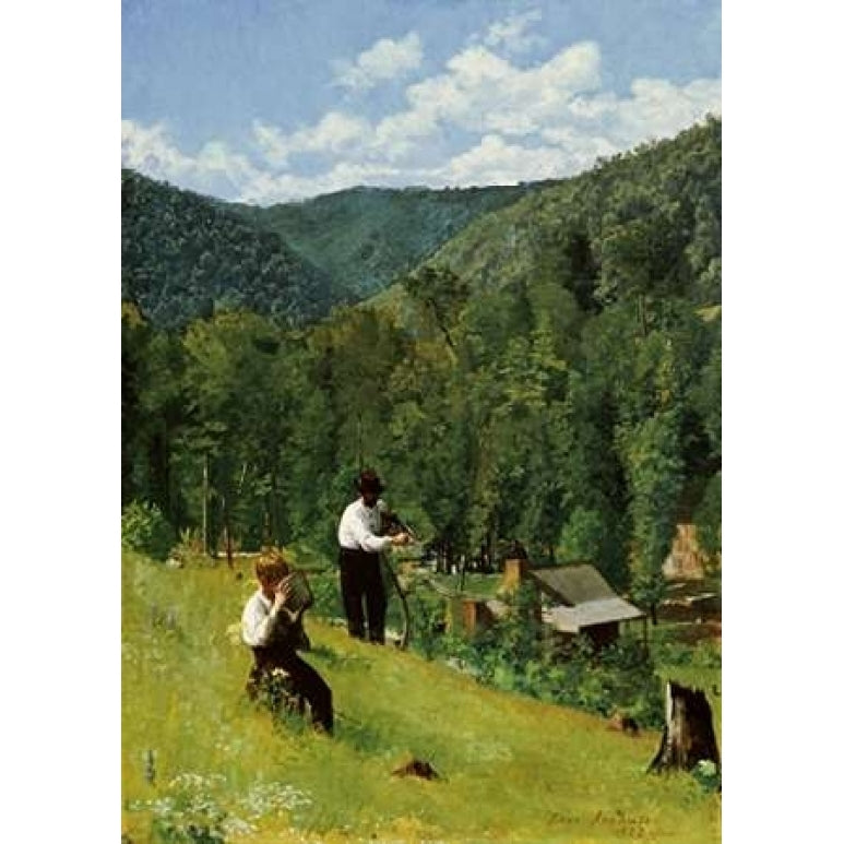 The Farmer and His Son at Harvesting Poster Print by Thomas Pollock Anshutz-VARPDX267648 Image 2