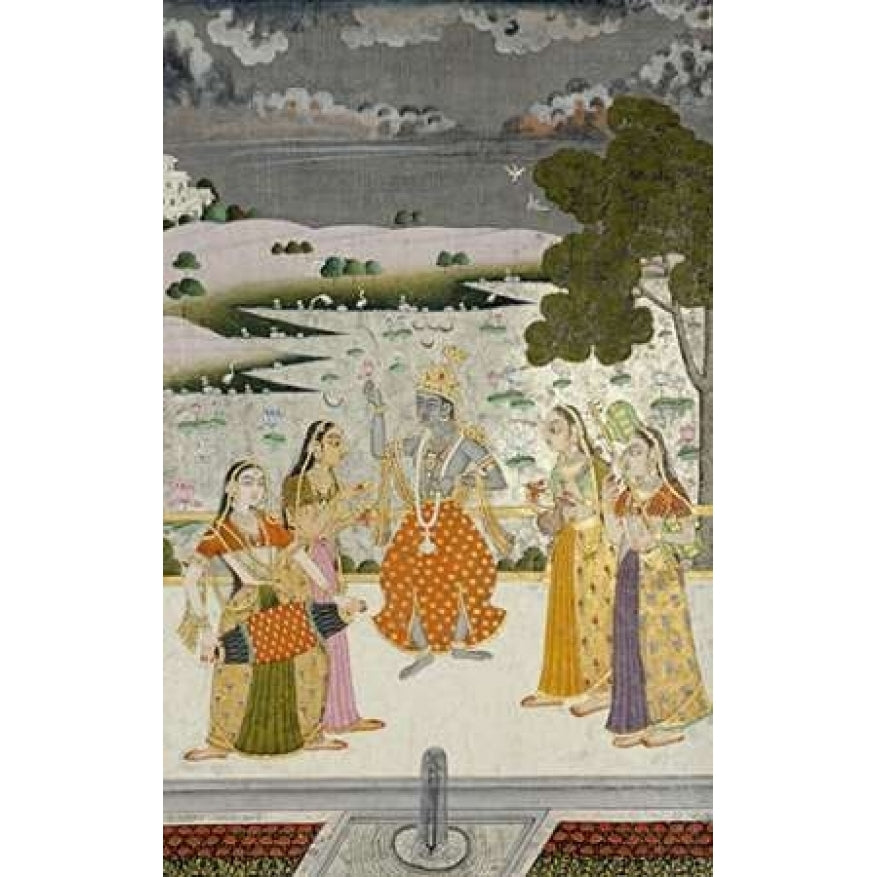 Krishna With The Gopis Poster Print by Ustad Murad Bikaner-VARPDX267736 Image 2