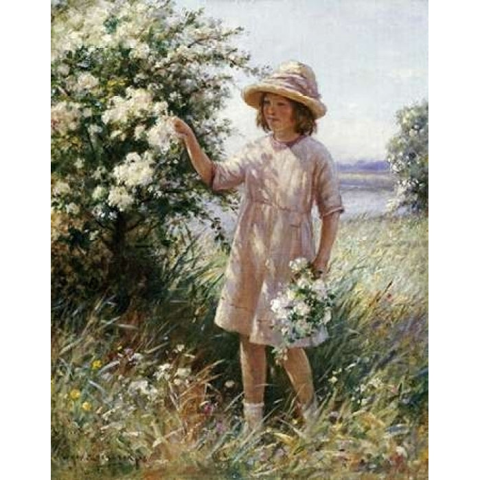 Picking May Blossom Poster Print by William Kay Blacklock-VARPDX267745 Image 2