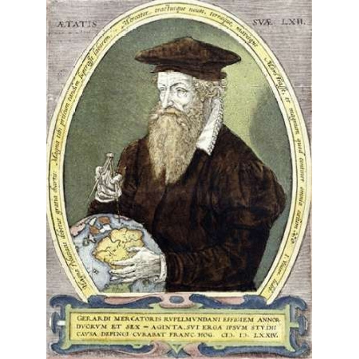 Gerard Mercator Poster Print by Bernardus Busius-VARPDX267810 Image 1