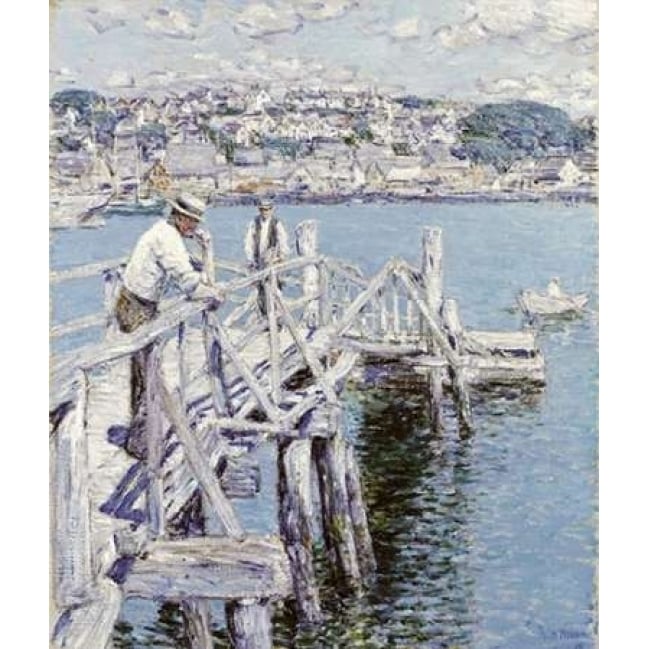 Dock Scene Gloucester Poster Print by Childe Hassam-VARPDX268064 Image 2