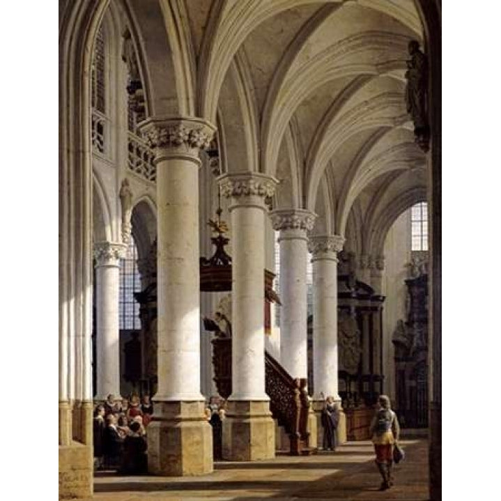 A Church Interior Poster Print by Heinrich Hansen-VARPDX268053 Image 1