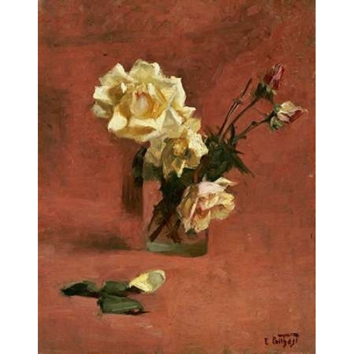 Still Life With Roses In a Glass Poster Print by Edward Henry Potthast-VARPDX268393 Image 1