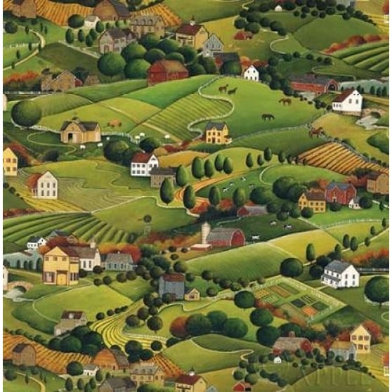 Pleasant Valley Poster Print by David Carter Brown-VARPDX27115 Image 1