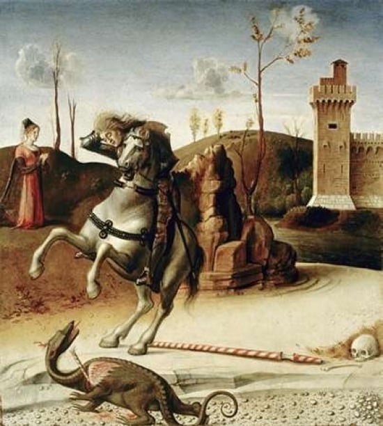 Saint George from The Pala Pesaro Poster Print by Giovanni Bellini-VARPDX276702 Image 1