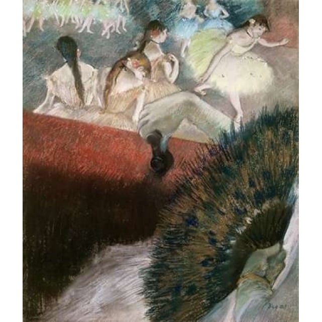 In the Theatre Poster Print by Edgar Degas-VARPDX277325 Image 1