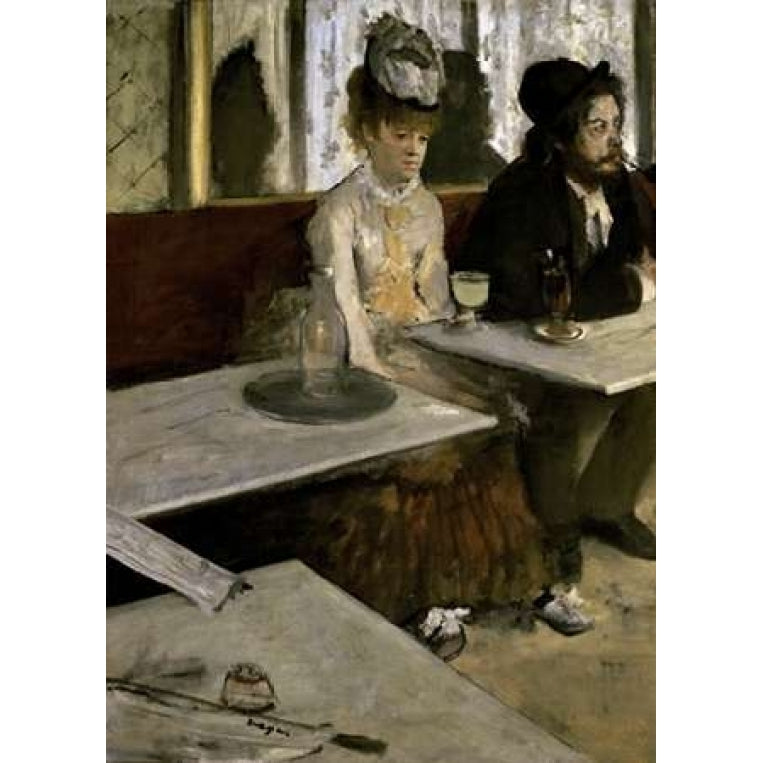 In a Cafe - Absinthe Poster Print by Edgar Degas-VARPDX277324 Image 1