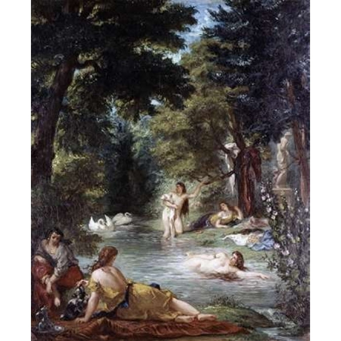 Turkish Women Bathing Poster Print by Eugene Delacroix-VARPDX277380 Image 1