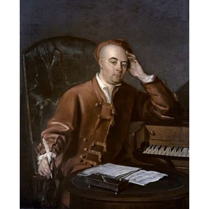 The Composer Handel Poster Print by Philippe Mercier-VARPDX278566 Image 1