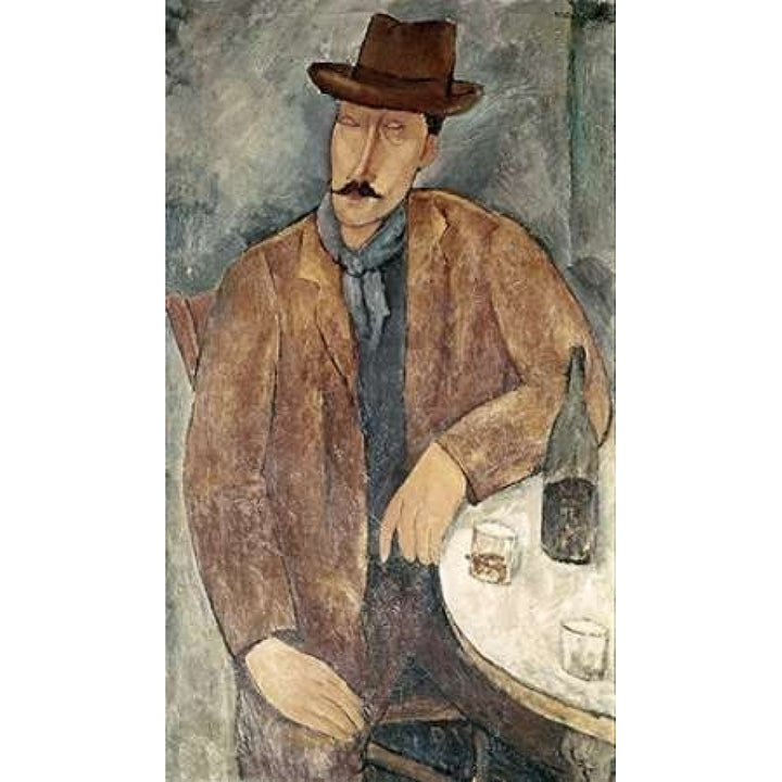 Man With a Wine Glass Poster Print by Amedeo Modigliani-VARPDX278591 Image 1