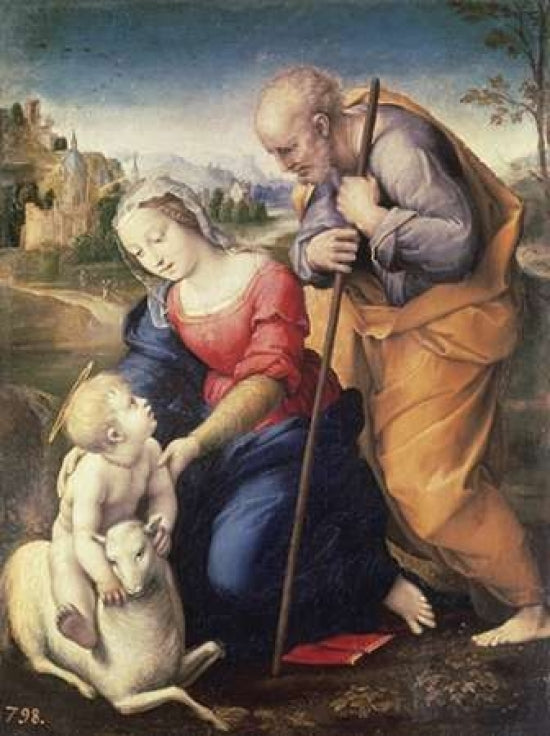 Holy Family With The Lamb Poster Print by Raphael -VARPDX279517 Image 1