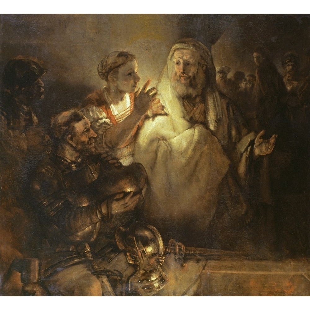 Denial of St Peter Poster Print by Rembrandt Van Rijn-VARPDX279582 Image 1