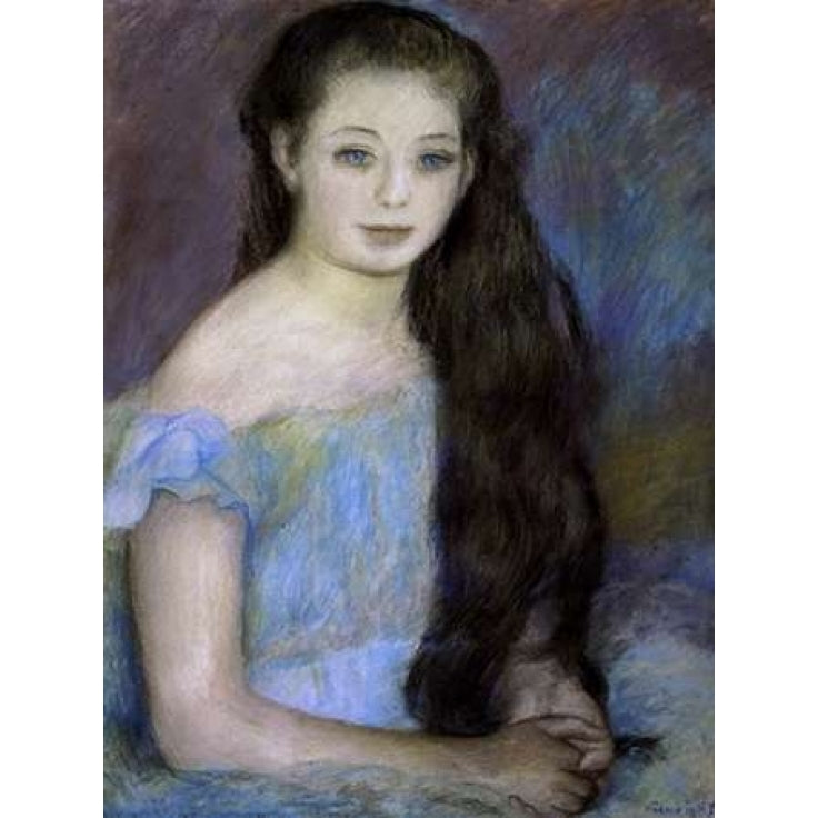 Young Girl With Dark Brown Hair Poster Print by Pierre-Auguste Renoir-VARPDX279702 Image 1