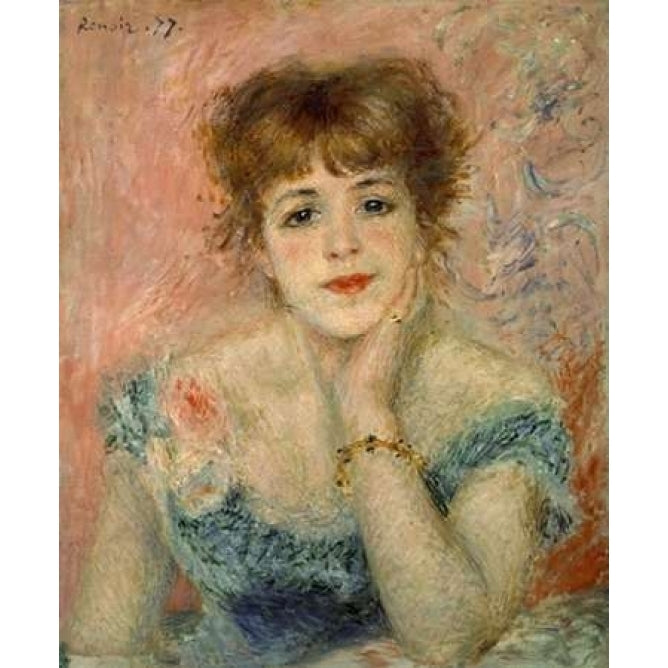 Portrait of Actress Jeanne Samary Poster Print by Pierre-Auguste Renoir-VARPDX279667 Image 1