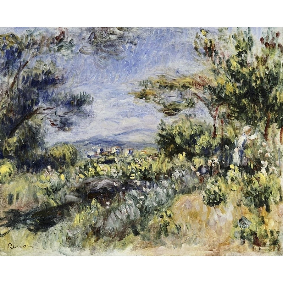 Young Woman in the Landscape Poster Print by Pierre-Auguste Renoir-VARPDX279705 Image 1