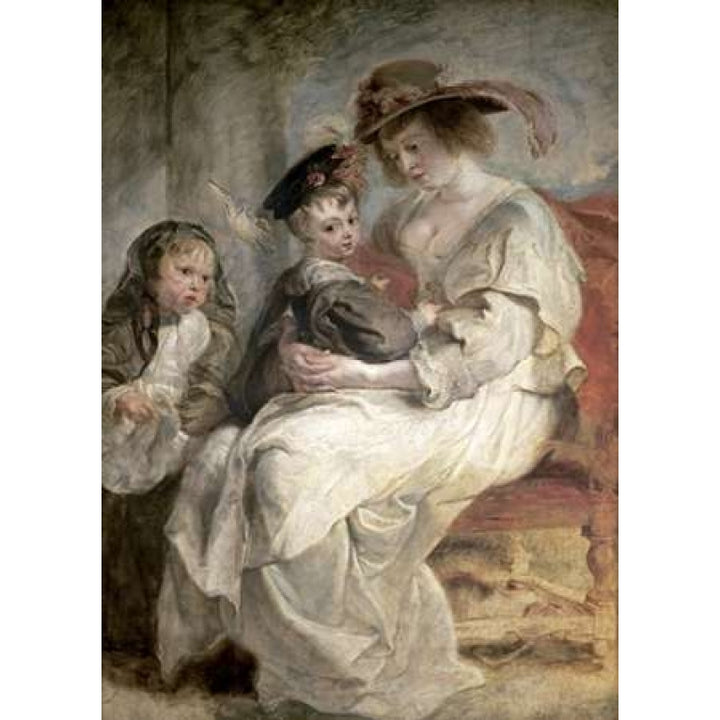 Helena Fourment and Her Children Claire-Jeanne and Francois Poster Print by Peter Paul Rubens-VARPDX279913 Image 1