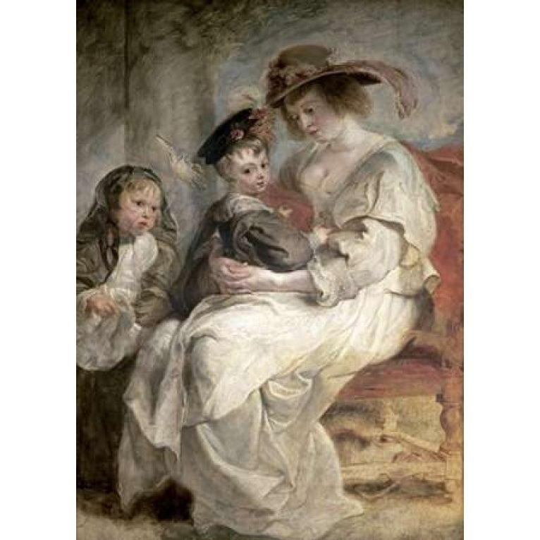 Helena Fourment and Her Children Claire-Jeanne and Francois Poster Print by Peter Paul Rubens-VARPDX279913 Image 2