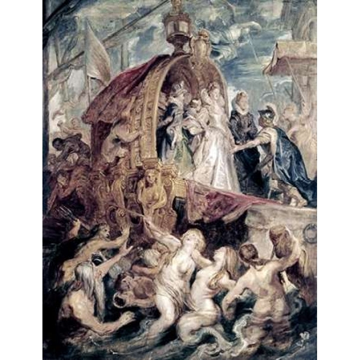 Marie De Medici Arrives In Marseilles Poster Print by Peter Paul Rubens-VARPDX279918 Image 1