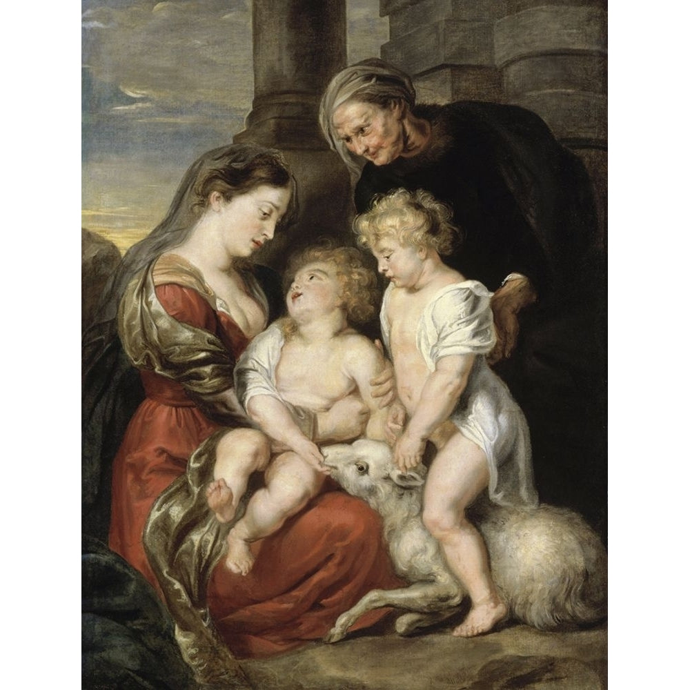 The Virgin and Child with the Infant Saint John the Baptist and Saint Elizabeth Poster Print by Peter Paul Image 1