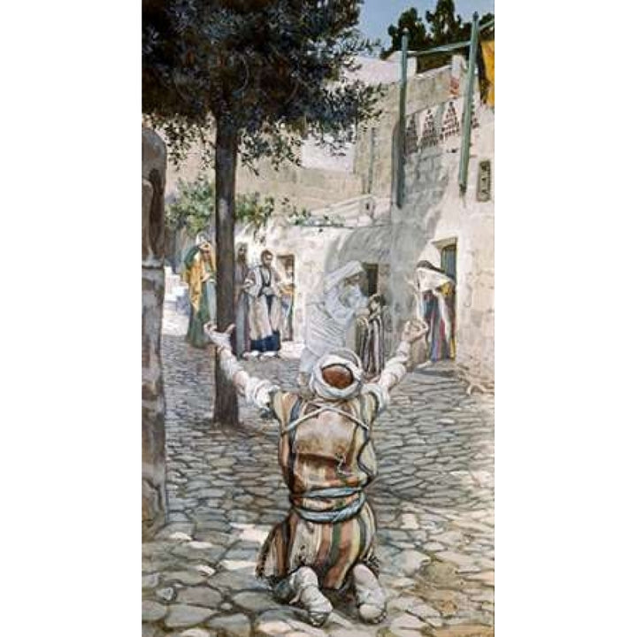 Healing The Leper at Capernaum Poster Print by James Jacques Tissot-VARPDX280331 Image 1