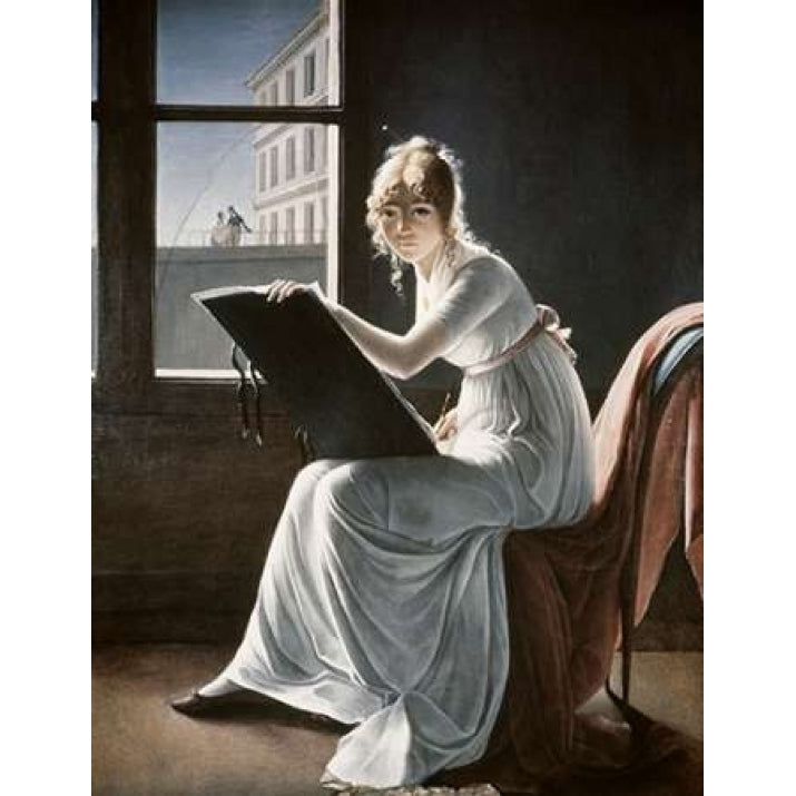 Young Woman Drawing 1801 Poster Print by Marie Denise Villers-VARPDX281438 Image 2