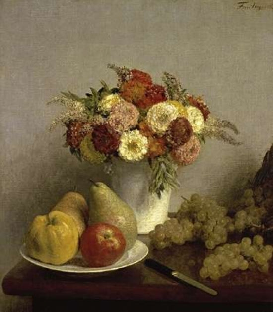 Flowers and Fruit Cuisine Poster Print by Henri Fantin-Latour-VARPDX282020 Image 1