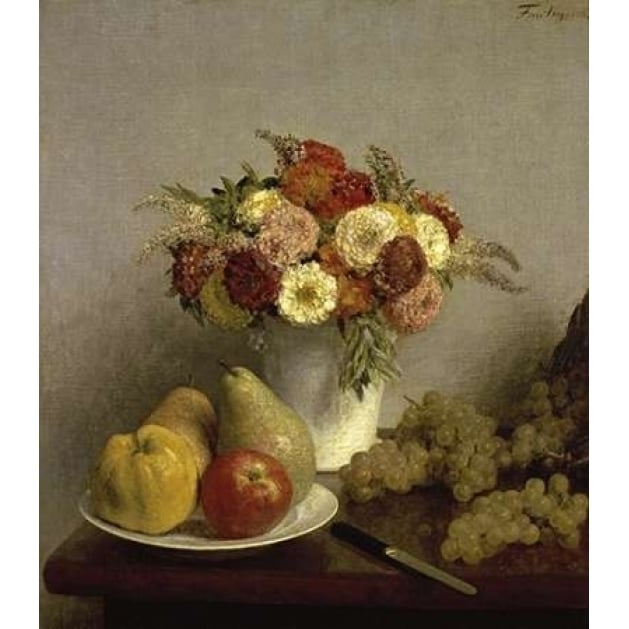 Flowers and Fruit Cuisine Poster Print by Henri Fantin-Latour-VARPDX282020 Image 2