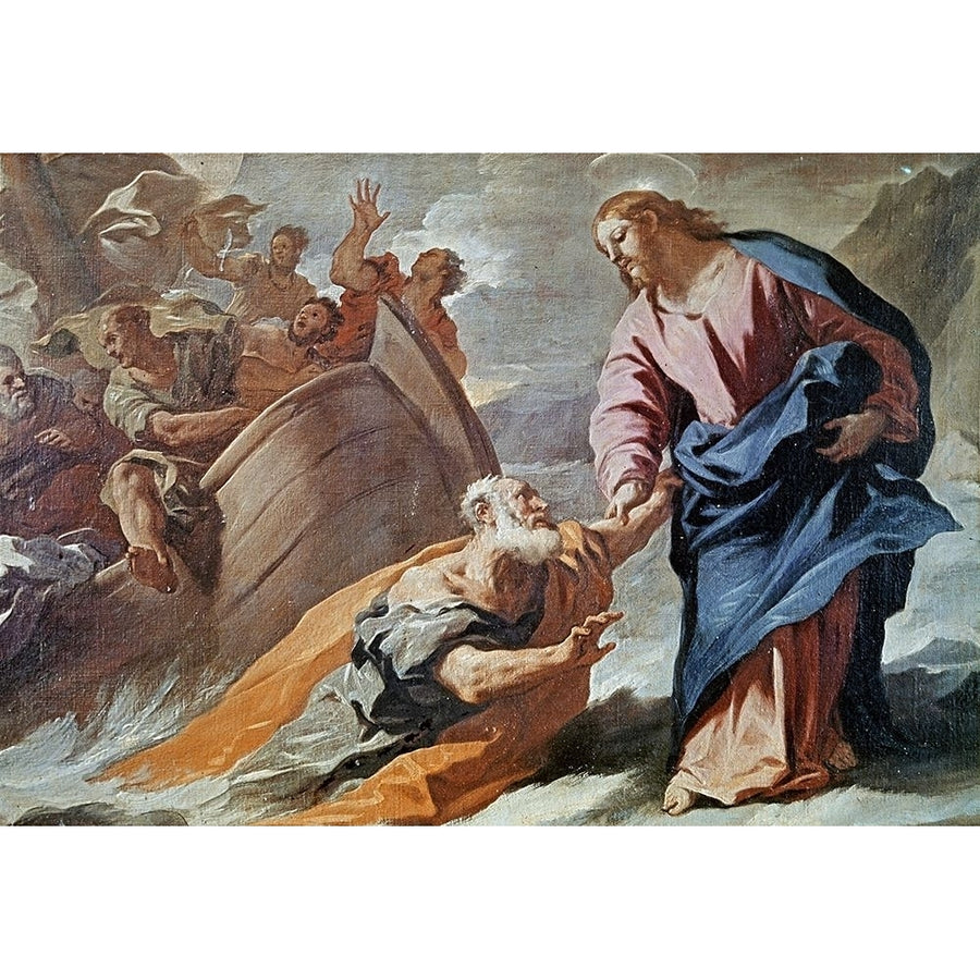 Jesus Holy Christ at the Sea Poster Print by Luca Giordano-VARPDX282128 Image 1