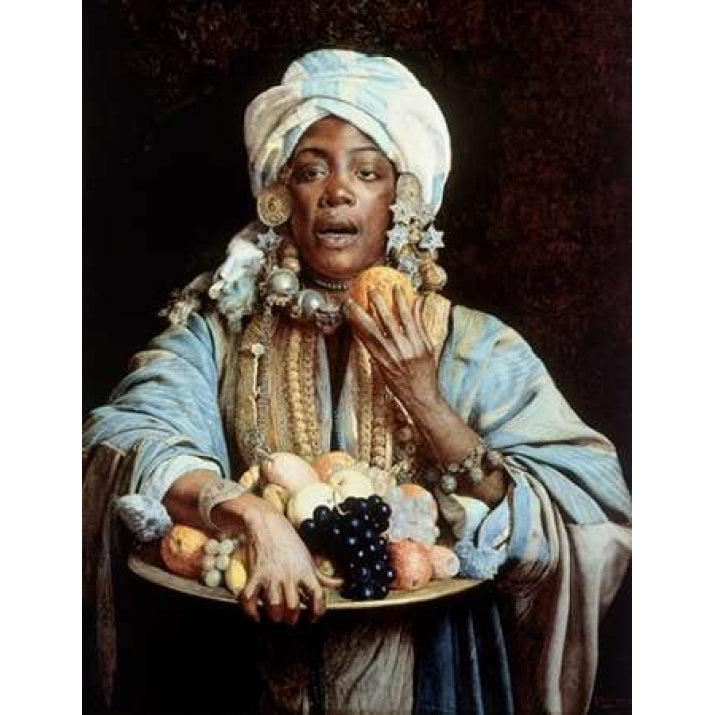 A North African Fruit Vendor Poster Print by Giuseppe Signorini-VARPDX282841 Image 1