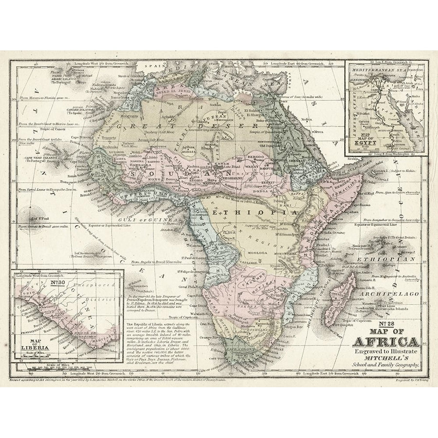 Mitchells Map of Africa Poster Print - Mitchell-VARPDX28439Z Image 1