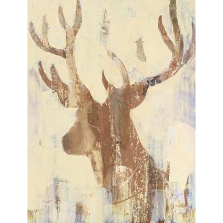 Golden Antlers II Neutral Grey Poster Print by Albena Hristova-VARPDX28553 Image 2