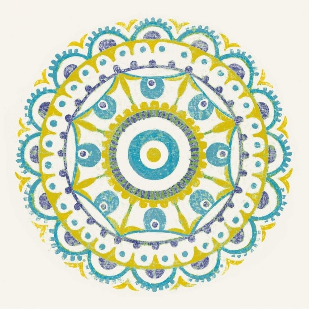 Lakai Circle VI Blue and Yellow Poster Print by Kathrine Lovell-VARPDX28673 Image 1