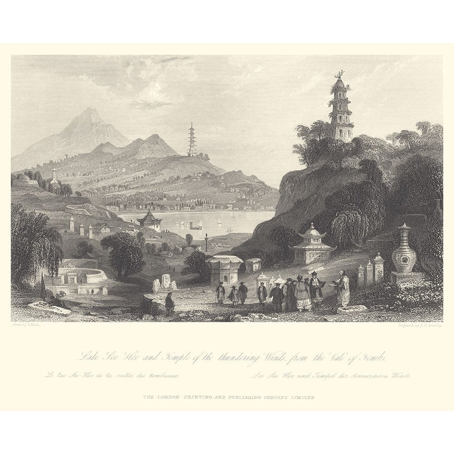 Temple at Lake Lee-Hoo Poster Print - T. Allom-VARPDX28759Z Image 1