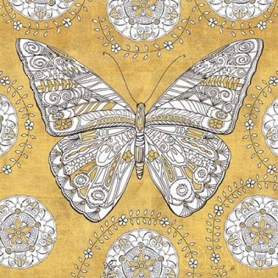 Color my World Butterfly I Gold Poster Print by Daphne Brissonnet-VARPDX28925 Image 1