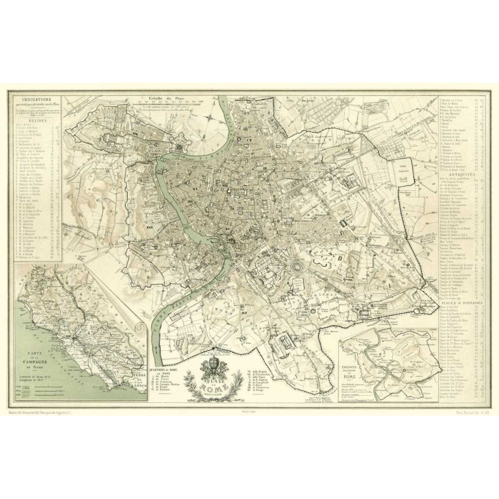 Landmarks of Rome Poster Print - Felix Benoist-VARPDX28968Z Image 1