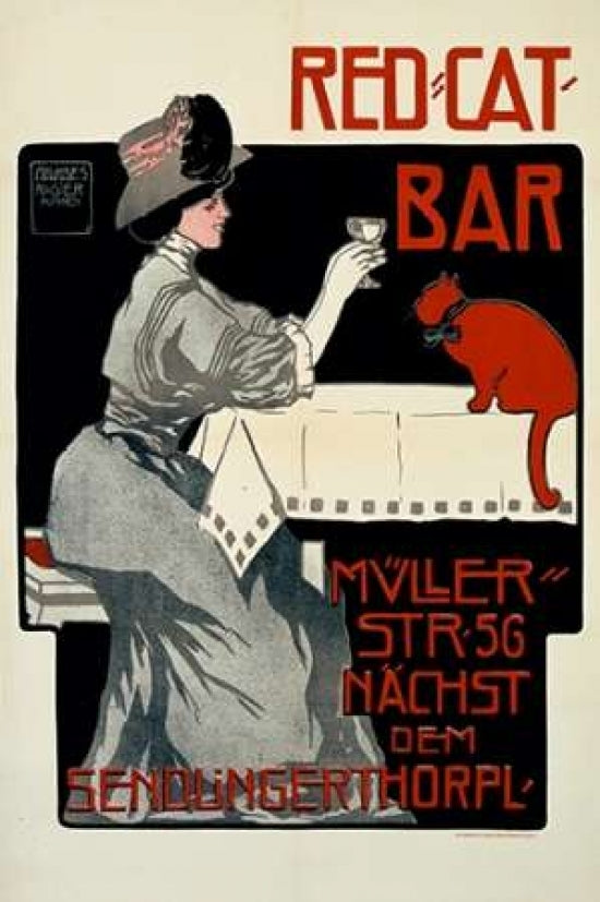 Red-Cat-Bar Poster Print by Georges Rogier-VARPDX294716 Image 1