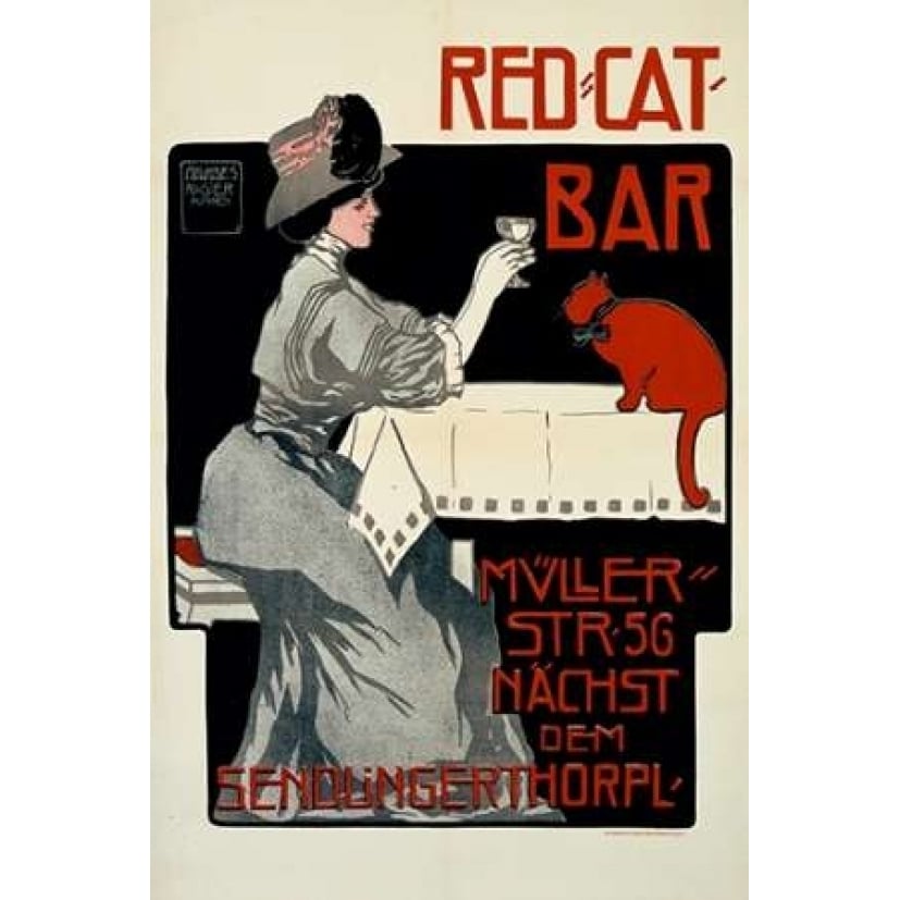 Red-Cat-Bar Poster Print by Georges Rogier-VARPDX294716 Image 2