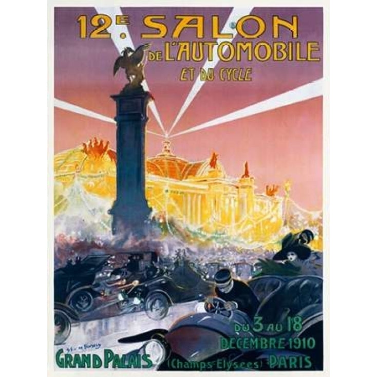 12e Salon de lAutomobile Poster Print by Gaston Simoes De Fonseca -VARPDX295773 Image 2