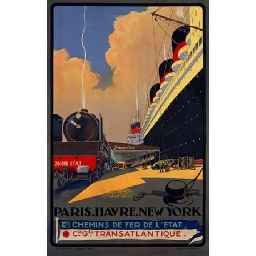 Paris Havre York Poster Print by Albert Sebille-VARPDX295787 Image 1