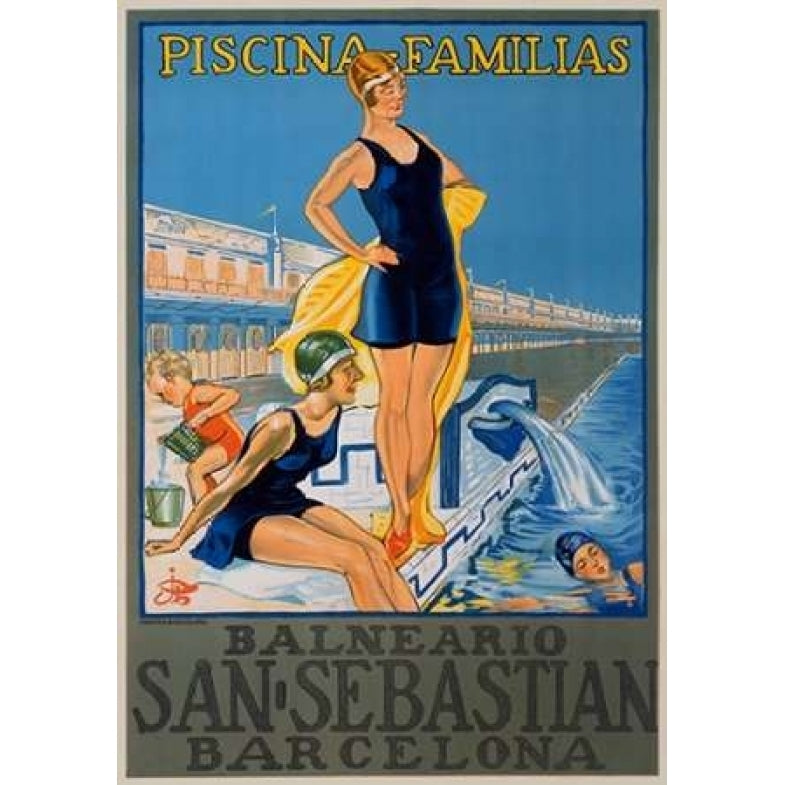 San Sebastian/Piscina Familias Barcelona Poster Print by Unknown -VARPDX295888 Image 2