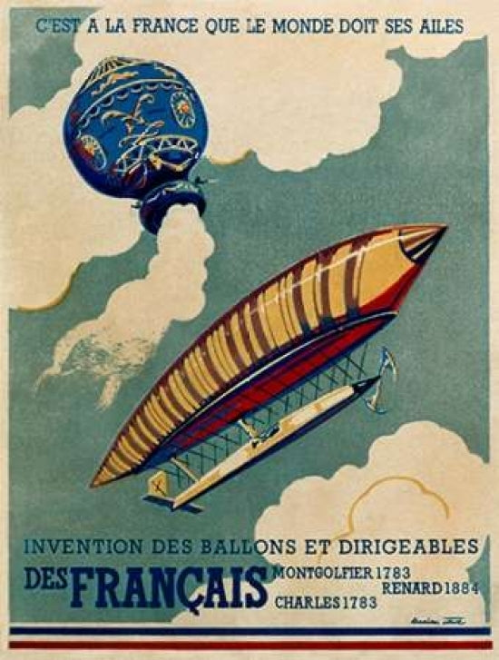 French Aviation: Commemorative Posters 1 of 3 Poster Print by Lucien Cave-VARPDX295875 Image 2